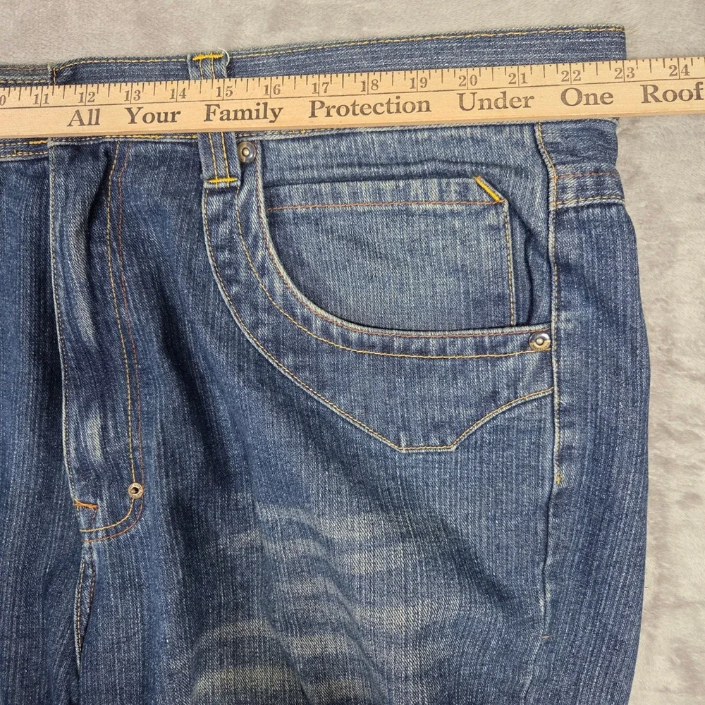 Y2k Phat Farm Mens Baggy Wide Leg Grunge Punk Skater‎ Denim Shorts Size 44 2000s